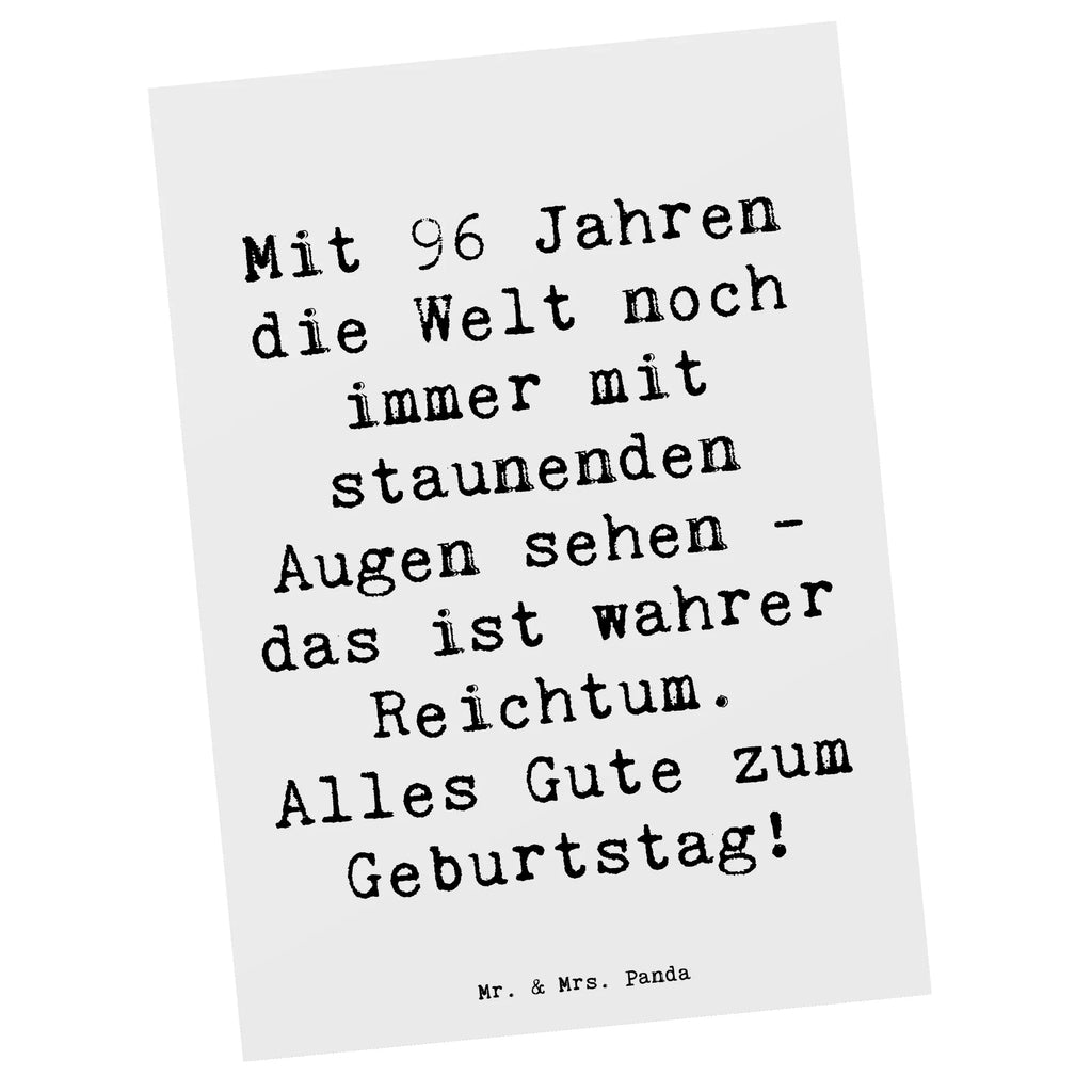 Postkarte Spruch 96. Geburtstag Freude Postkarte, Karte, Geschenkkarte, Grußkarte, Einladung, Ansichtskarte, Geburtstagskarte, Einladungskarte, Dankeskarte, Ansichtskarten, Einladung Geburtstag, Einladungskarten Geburtstag, Geburtstag, Geburtstagsgeschenk, Geschenk