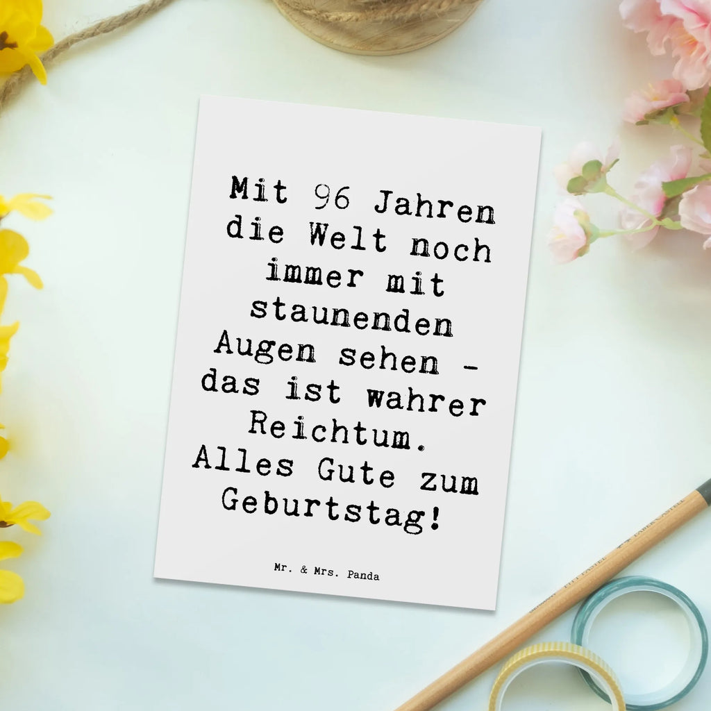 Postkarte Spruch 96. Geburtstag Freude Postkarte, Karte, Geschenkkarte, Grußkarte, Einladung, Ansichtskarte, Geburtstagskarte, Einladungskarte, Dankeskarte, Ansichtskarten, Einladung Geburtstag, Einladungskarten Geburtstag, Geburtstag, Geburtstagsgeschenk, Geschenk