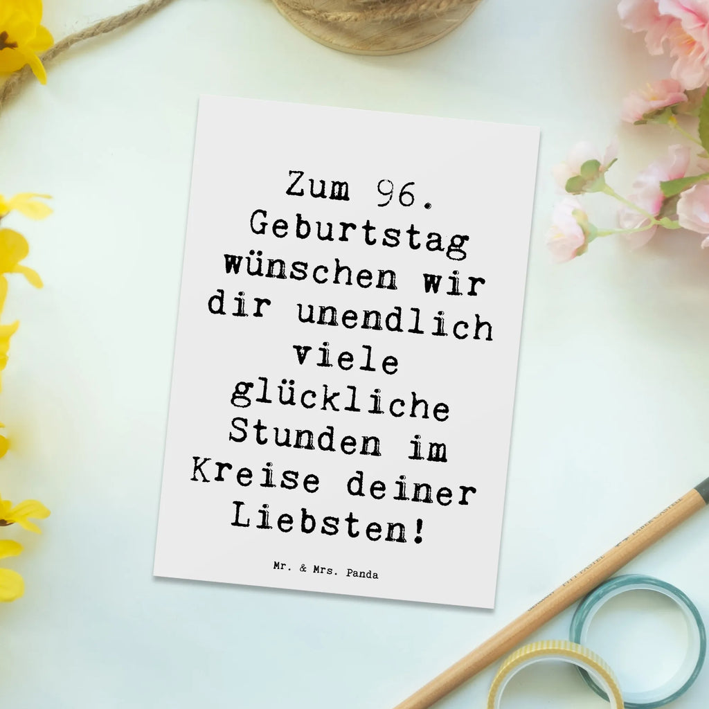 Postkarte Spruch 96. Geburtstag Freude Postkarte, Karte, Geschenkkarte, Grußkarte, Einladung, Ansichtskarte, Geburtstagskarte, Einladungskarte, Dankeskarte, Ansichtskarten, Einladung Geburtstag, Einladungskarten Geburtstag, Geburtstag, Geburtstagsgeschenk, Geschenk