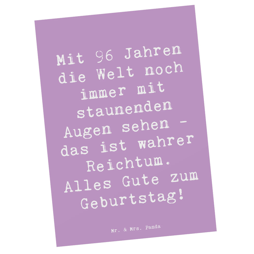 Postkarte Spruch 96. Geburtstag Freude Postkarte, Karte, Geschenkkarte, Grußkarte, Einladung, Ansichtskarte, Geburtstagskarte, Einladungskarte, Dankeskarte, Ansichtskarten, Einladung Geburtstag, Einladungskarten Geburtstag, Geburtstag, Geburtstagsgeschenk, Geschenk