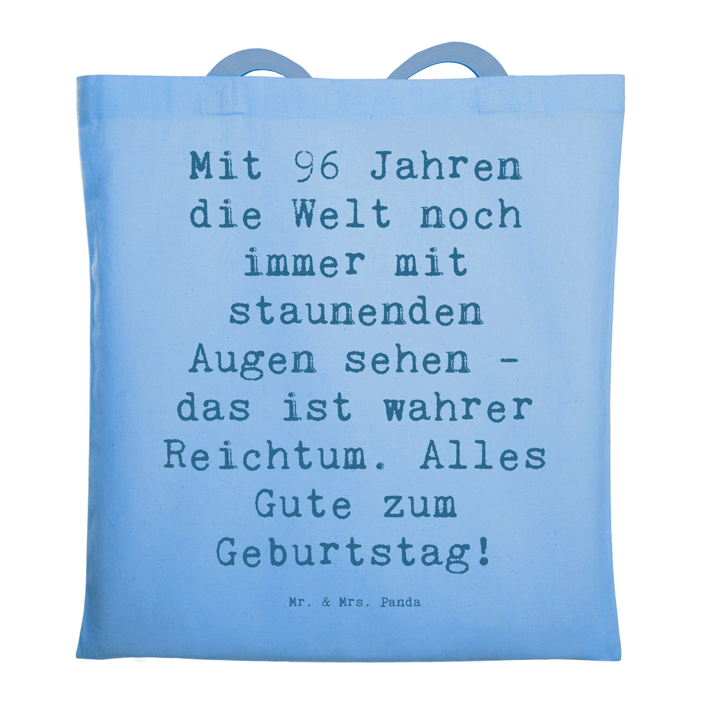 Tragetasche Spruch 96. Geburtstag Freude Beuteltasche, Beutel, Einkaufstasche, Jutebeutel, Stoffbeutel, Tasche, Shopper, Umhängetasche, Strandtasche, Schultertasche, Stofftasche, Tragetasche, Badetasche, Jutetasche, Einkaufstüte, Laptoptasche, Geburtstag, Geburtstagsgeschenk, Geschenk