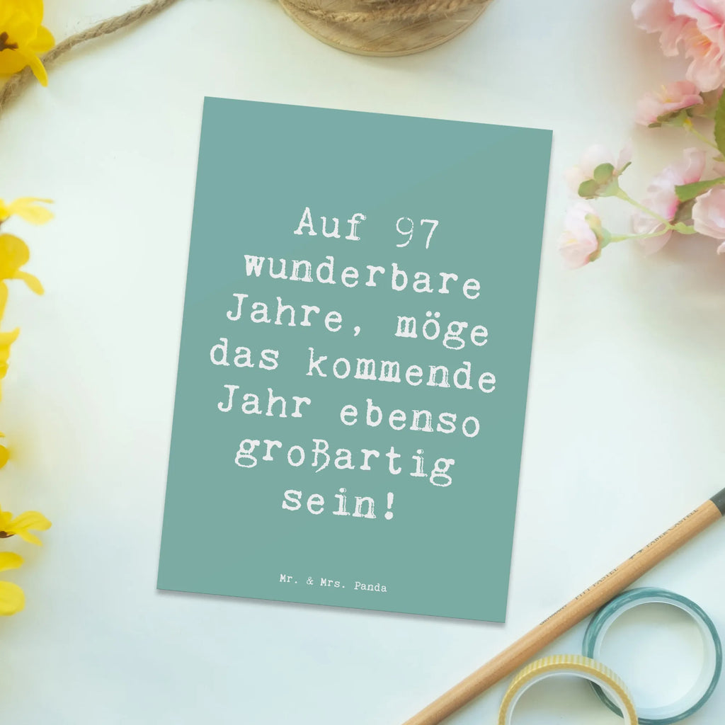 Postkarte Spruch 97. Geburtstag Postkarte, Karte, Geschenkkarte, Grußkarte, Einladung, Ansichtskarte, Geburtstagskarte, Einladungskarte, Dankeskarte, Ansichtskarten, Einladung Geburtstag, Einladungskarten Geburtstag, Geburtstag, Geburtstagsgeschenk, Geschenk