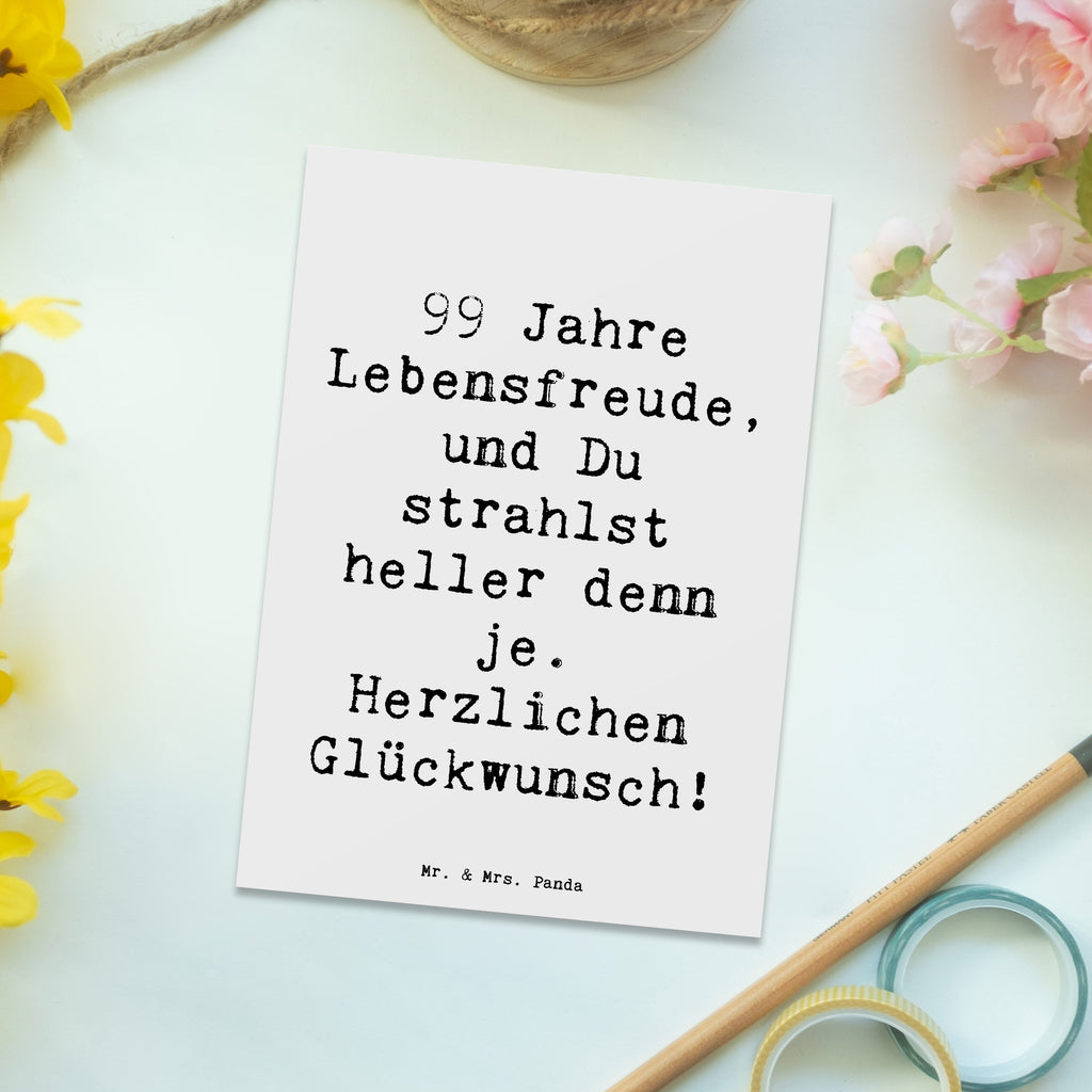 Postkarte Spruch 99. Geburtstag Lebensfreude Postkarte, Karte, Geschenkkarte, Grußkarte, Einladung, Ansichtskarte, Geburtstagskarte, Einladungskarte, Dankeskarte, Ansichtskarten, Einladung Geburtstag, Einladungskarten Geburtstag, Geburtstag, Geburtstagsgeschenk, Geschenk