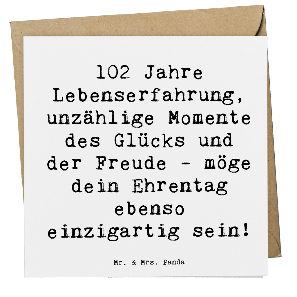 Deluxe Karte Spruch 102. Geburtstag Glück Karte, Grußkarte, Klappkarte, Einladungskarte, Glückwunschkarte, Hochzeitskarte, Geburtstagskarte, Hochwertige Grußkarte, Hochwertige Klappkarte, Geburtstag, Geburtstagsgeschenk, Geschenk