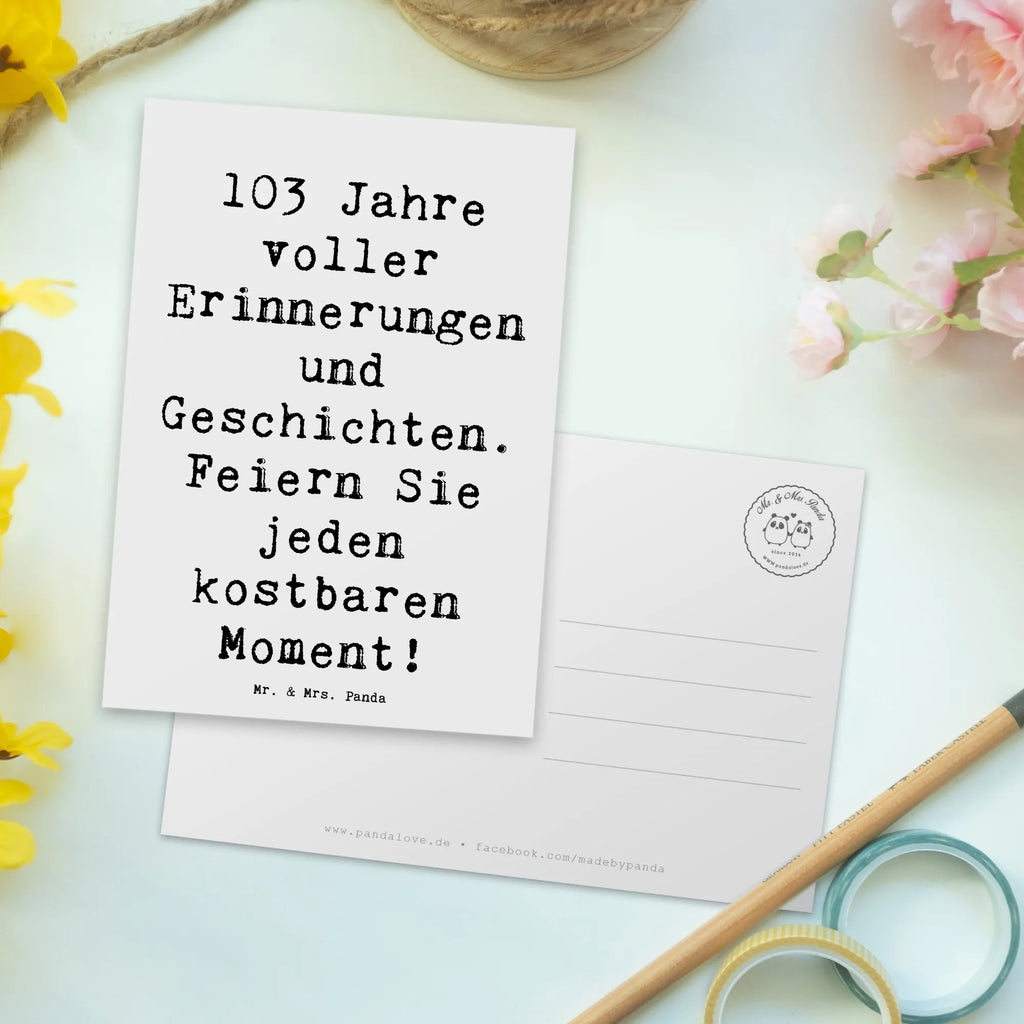 Postkarte Spruch 103. Geburtstag Erinnerungen Postkarte, Karte, Geschenkkarte, Grußkarte, Einladung, Ansichtskarte, Geburtstagskarte, Einladungskarte, Dankeskarte, Ansichtskarten, Einladung Geburtstag, Einladungskarten Geburtstag, Geburtstag, Geburtstagsgeschenk, Geschenk