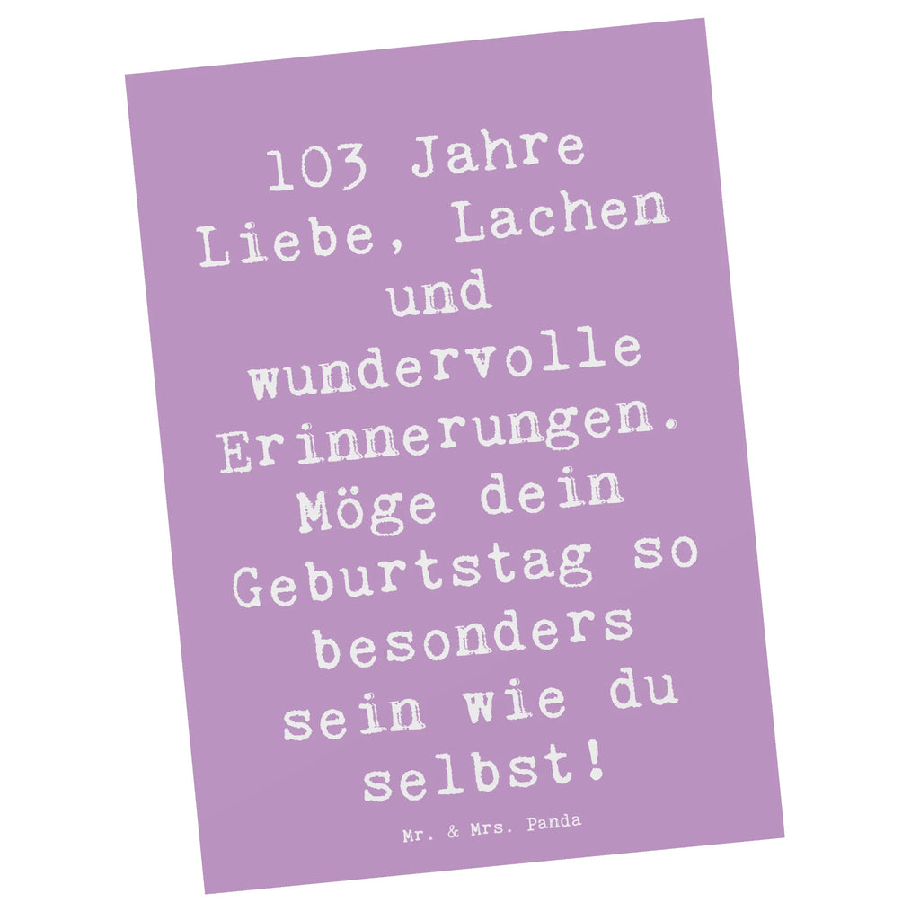 Postkarte Spruch 103. Geburtstag Postkarte, Karte, Geschenkkarte, Grußkarte, Einladung, Ansichtskarte, Geburtstagskarte, Einladungskarte, Dankeskarte, Ansichtskarten, Einladung Geburtstag, Einladungskarten Geburtstag, Geburtstag, Geburtstagsgeschenk, Geschenk