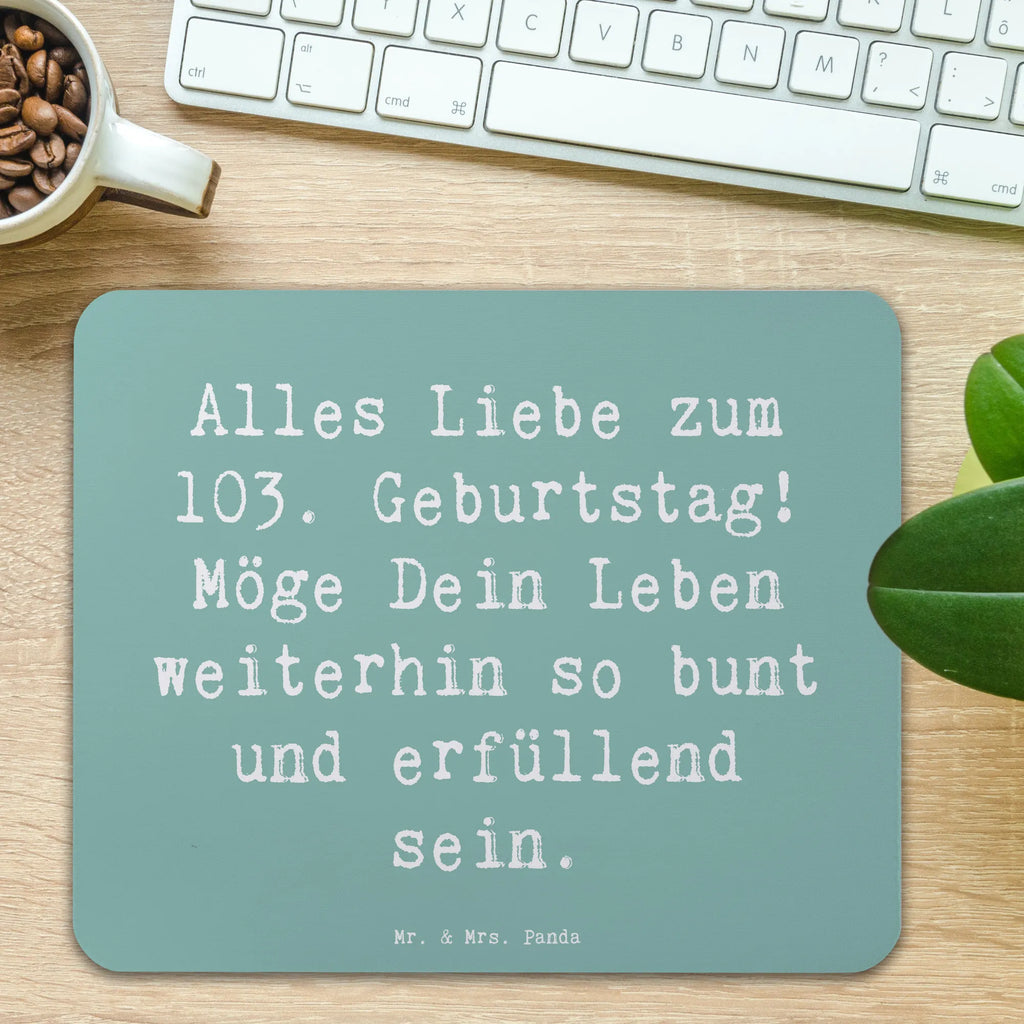 Mauspad Spruch 103. Geburtstag Mousepad, Computer zubehör, Büroausstattung, PC Zubehör, Arbeitszimmer, Mauspad, Einzigartiges Mauspad, Designer Mauspad, Mausunterlage, Mauspad Büro, Geburtstag, Geburtstagsgeschenk, Geschenk