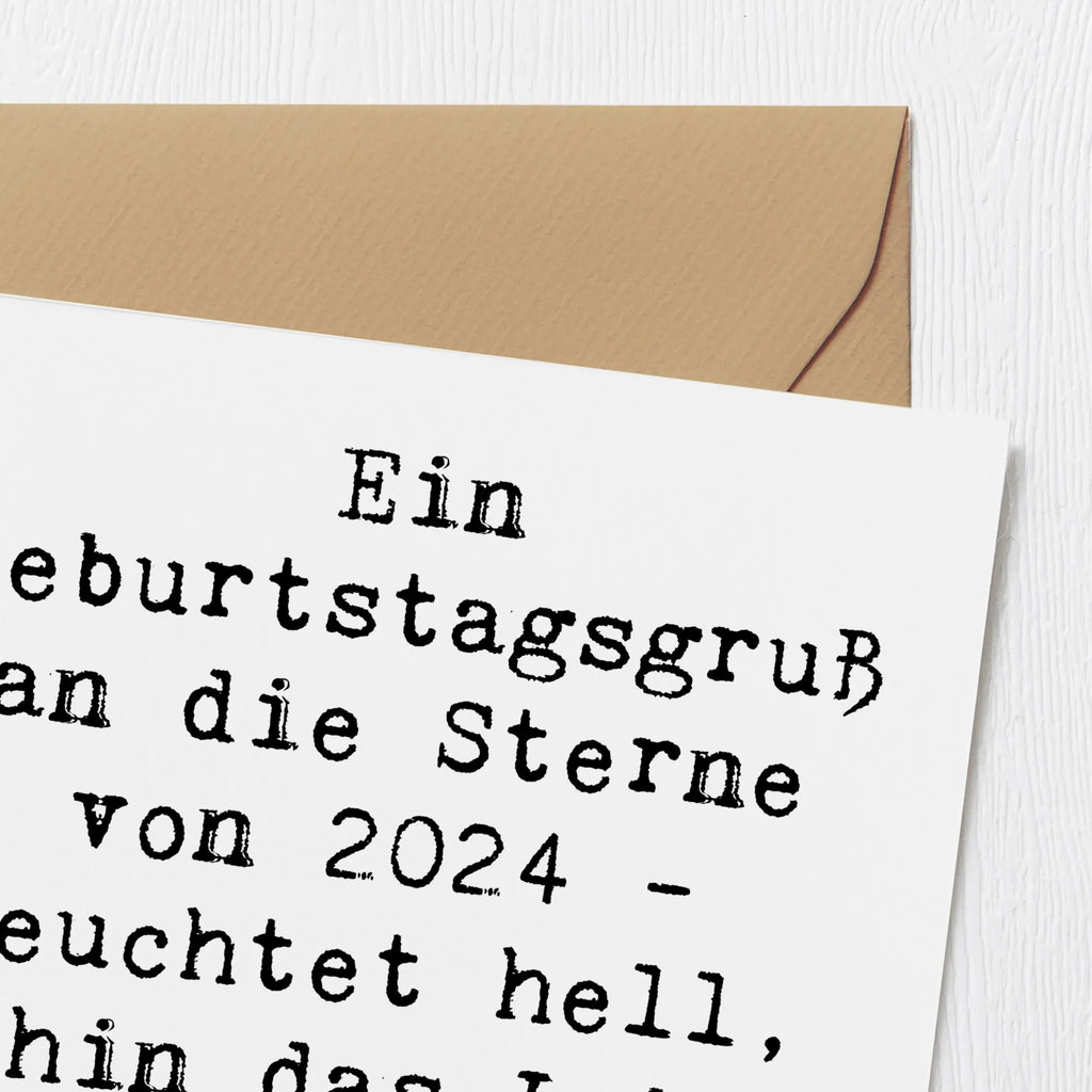 Deluxe Karte Spruch 2024 Geburtstag Sterne Karte, Grußkarte, Klappkarte, Einladungskarte, Glückwunschkarte, Hochzeitskarte, Geburtstagskarte, Hochwertige Grußkarte, Hochwertige Klappkarte, Geburtstag, Geburtstagsgeschenk, Geschenk