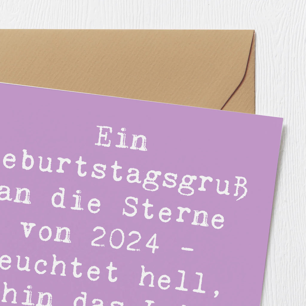 Deluxe Karte Spruch 2024 Geburtstag Sterne Karte, Grußkarte, Klappkarte, Einladungskarte, Glückwunschkarte, Hochzeitskarte, Geburtstagskarte, Hochwertige Grußkarte, Hochwertige Klappkarte, Geburtstag, Geburtstagsgeschenk, Geschenk