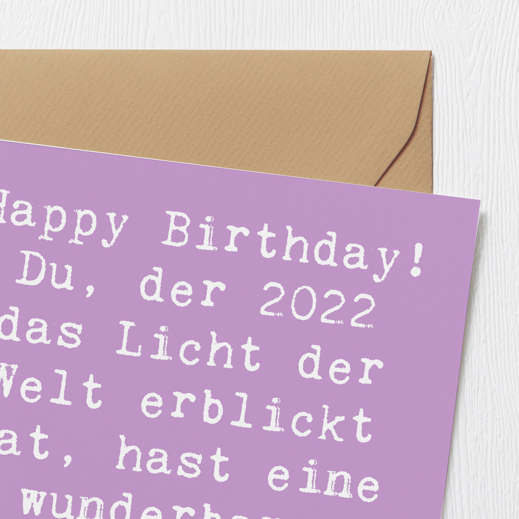 Deluxe Karte Spruch 2022 Geburtstag Karte, Grußkarte, Klappkarte, Einladungskarte, Glückwunschkarte, Hochzeitskarte, Geburtstagskarte, Hochwertige Grußkarte, Hochwertige Klappkarte, Geburtstag, Geburtstagsgeschenk, Geschenk