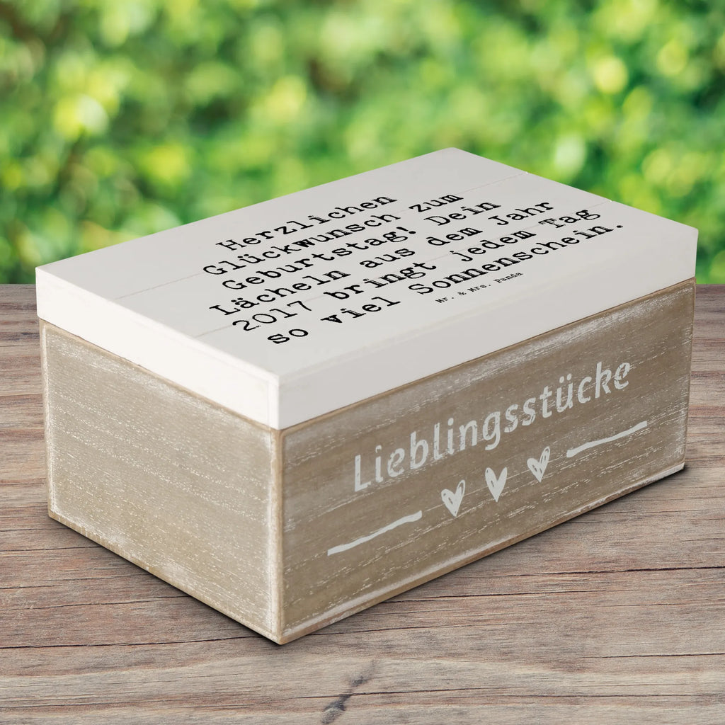 Holzkiste Spruch 2017 Geburtstag Lächeln Holzkiste, Kiste, Schatzkiste, Truhe, Schatulle, XXL, Erinnerungsbox, Erinnerungskiste, Dekokiste, Aufbewahrungsbox, Geschenkbox, Geschenkdose, Geburtstag, Geburtstagsgeschenk, Geschenk