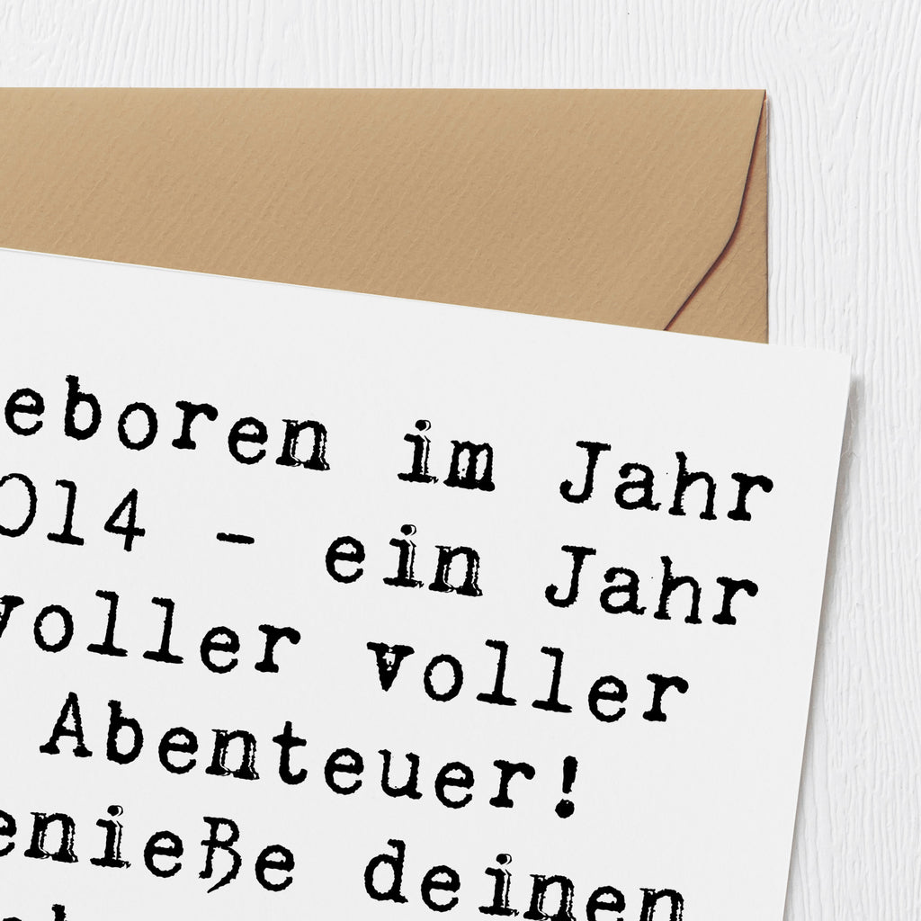 Deluxe Karte Spruch 2014 Geburtstag Abenteuer Karte, Grußkarte, Klappkarte, Einladungskarte, Glückwunschkarte, Hochzeitskarte, Geburtstagskarte, Hochwertige Grußkarte, Hochwertige Klappkarte, Geburtstag, Geburtstagsgeschenk, Geschenk