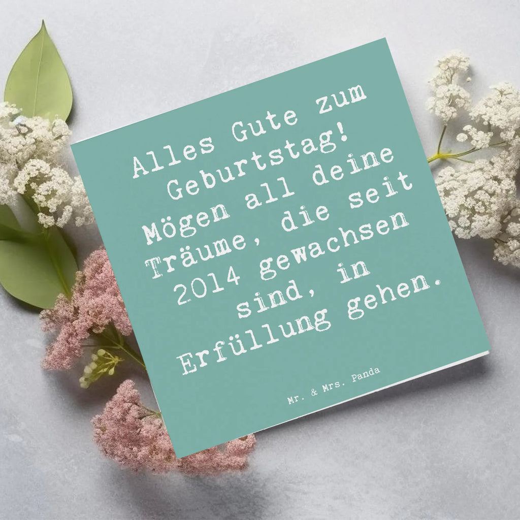 Deluxe Karte Spruch 2014 Geburtstag Wünsche Karte, Grußkarte, Klappkarte, Einladungskarte, Glückwunschkarte, Hochzeitskarte, Geburtstagskarte, Hochwertige Grußkarte, Hochwertige Klappkarte, Geburtstag, Geburtstagsgeschenk, Geschenk