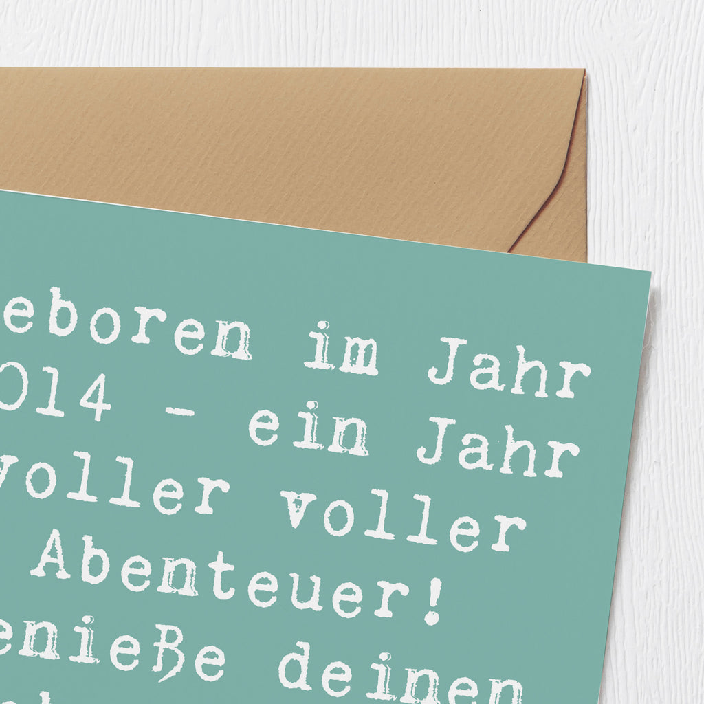 Deluxe Karte Spruch 2014 Geburtstag Abenteuer Karte, Grußkarte, Klappkarte, Einladungskarte, Glückwunschkarte, Hochzeitskarte, Geburtstagskarte, Hochwertige Grußkarte, Hochwertige Klappkarte, Geburtstag, Geburtstagsgeschenk, Geschenk