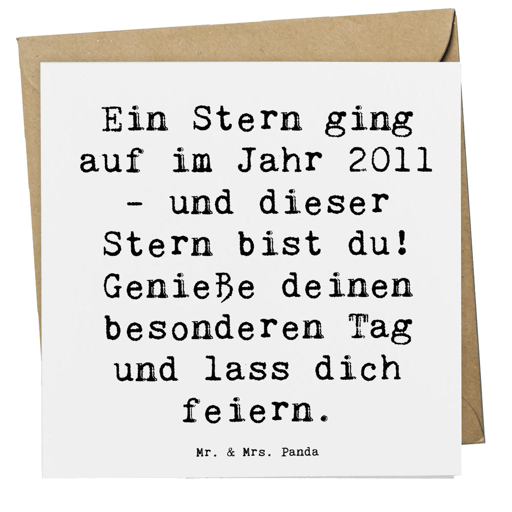 Deluxe Karte Spruch 2011 Geburtstag Stern Karte, Grußkarte, Klappkarte, Einladungskarte, Glückwunschkarte, Hochzeitskarte, Geburtstagskarte, Hochwertige Grußkarte, Hochwertige Klappkarte, Geburtstag, Geburtstagsgeschenk, Geschenk