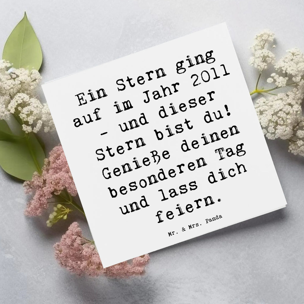 Deluxe Karte Spruch 2011 Geburtstag Stern Karte, Grußkarte, Klappkarte, Einladungskarte, Glückwunschkarte, Hochzeitskarte, Geburtstagskarte, Hochwertige Grußkarte, Hochwertige Klappkarte, Geburtstag, Geburtstagsgeschenk, Geschenk