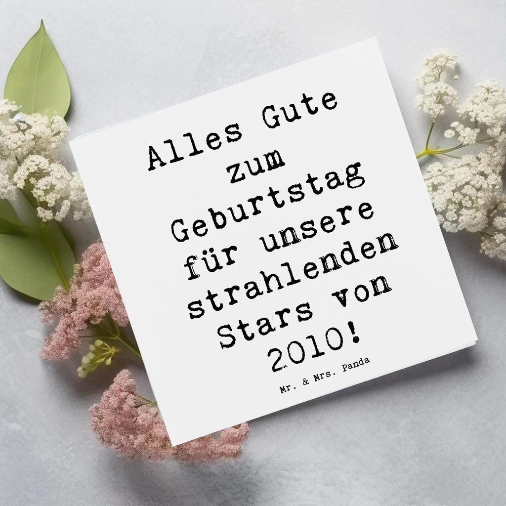 Deluxe Karte Spruch 2010 Geburtstag Stars Karte, Grußkarte, Klappkarte, Einladungskarte, Glückwunschkarte, Hochzeitskarte, Geburtstagskarte, Hochwertige Grußkarte, Hochwertige Klappkarte, Geburtstag, Geburtstagsgeschenk, Geschenk