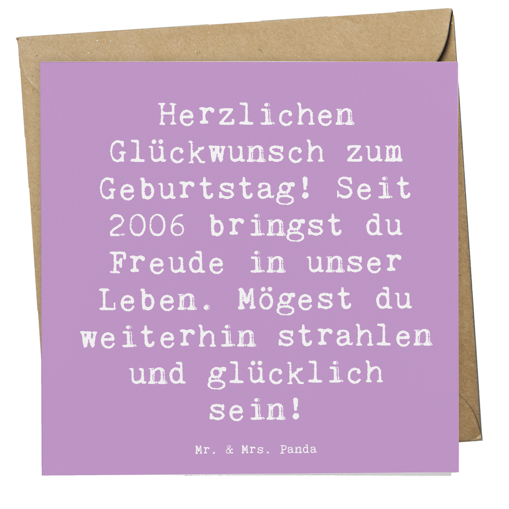 Deluxe Karte Spruch 2006 Geburtstag Karte, Grußkarte, Klappkarte, Einladungskarte, Glückwunschkarte, Hochzeitskarte, Geburtstagskarte, Hochwertige Grußkarte, Hochwertige Klappkarte, Geburtstag, Geburtstagsgeschenk, Geschenk