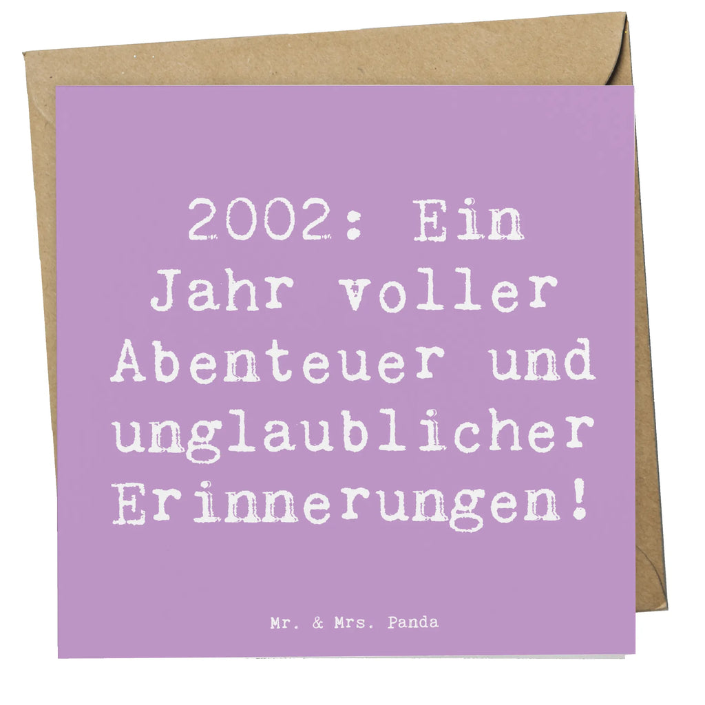 Deluxe Karte Spruch 2002 Geburtstag Abenteuer Karte, Grußkarte, Klappkarte, Einladungskarte, Glückwunschkarte, Hochzeitskarte, Geburtstagskarte, Hochwertige Grußkarte, Hochwertige Klappkarte, Geburtstag, Geburtstagsgeschenk, Geschenk