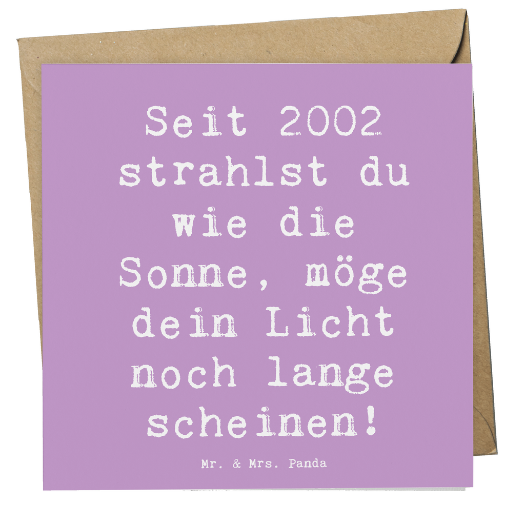 Deluxe Karte Spruch 2002 Geburtstag Karte, Grußkarte, Klappkarte, Einladungskarte, Glückwunschkarte, Hochzeitskarte, Geburtstagskarte, Hochwertige Grußkarte, Hochwertige Klappkarte, Geburtstag, Geburtstagsgeschenk, Geschenk