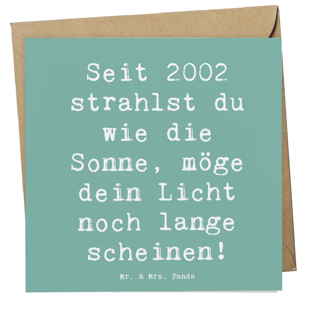 Deluxe Karte Spruch 2002 Geburtstag Karte, Grußkarte, Klappkarte, Einladungskarte, Glückwunschkarte, Hochzeitskarte, Geburtstagskarte, Hochwertige Grußkarte, Hochwertige Klappkarte, Geburtstag, Geburtstagsgeschenk, Geschenk