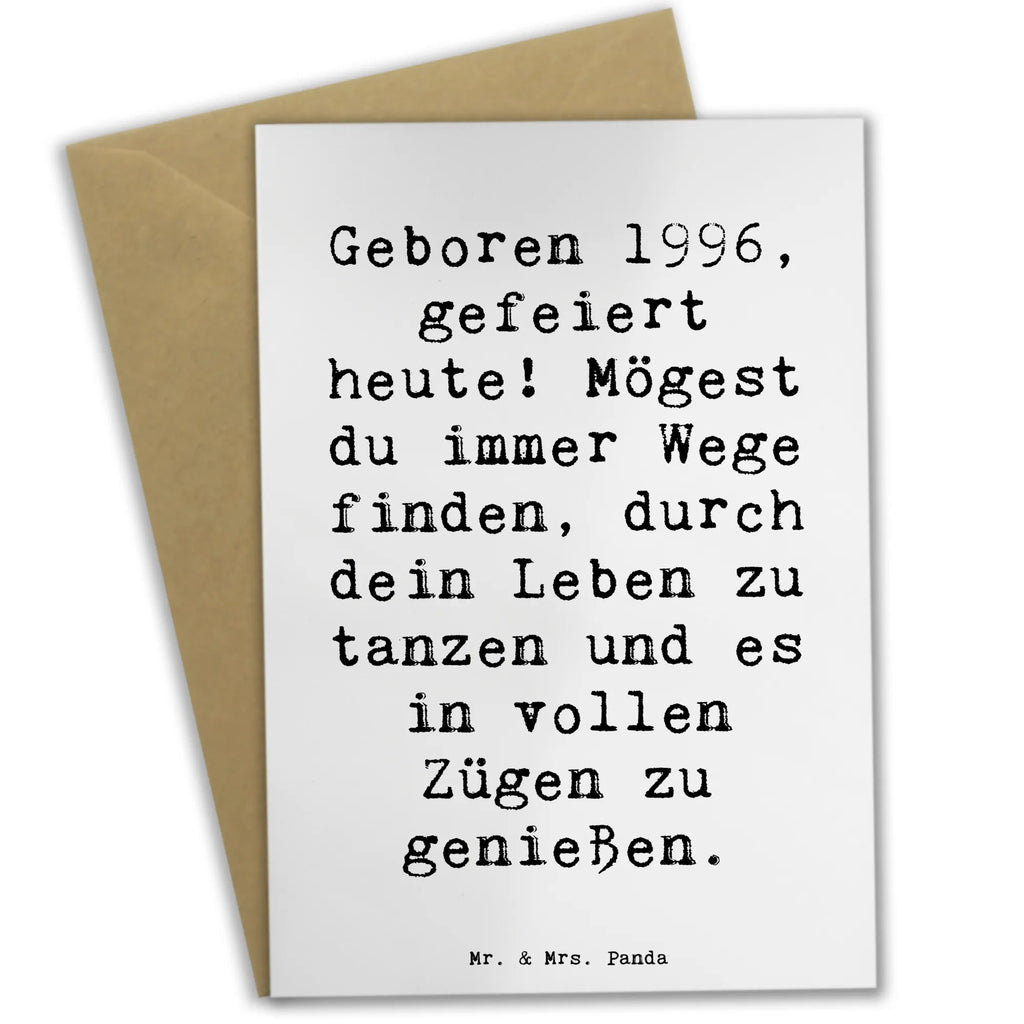 Grußkarte Spruch 1996 Geburtstag Grußkarte, Klappkarte, Einladungskarte, Glückwunschkarte, Hochzeitskarte, Geburtstagskarte, Karte, Ansichtskarten, Geburtstag, Geburtstagsgeschenk, Geschenk