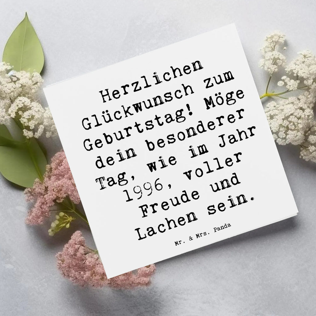 Deluxe Karte Spruch 1996 Geburtstag Freude Karte, Grußkarte, Klappkarte, Einladungskarte, Glückwunschkarte, Hochzeitskarte, Geburtstagskarte, Hochwertige Grußkarte, Hochwertige Klappkarte, Geburtstag, Geburtstagsgeschenk, Geschenk