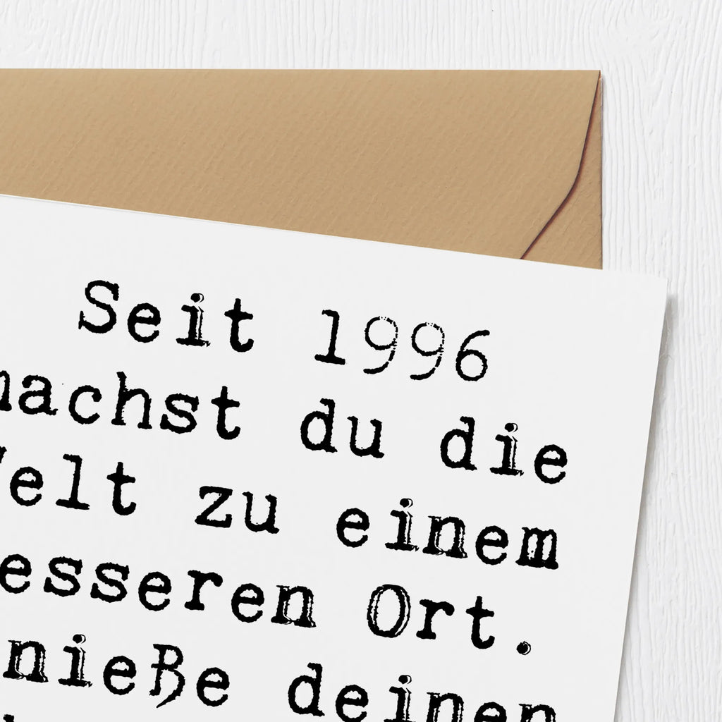 Deluxe Karte Spruch 1996 Geburtstag Karte, Grußkarte, Klappkarte, Einladungskarte, Glückwunschkarte, Hochzeitskarte, Geburtstagskarte, Hochwertige Grußkarte, Hochwertige Klappkarte, Geburtstag, Geburtstagsgeschenk, Geschenk