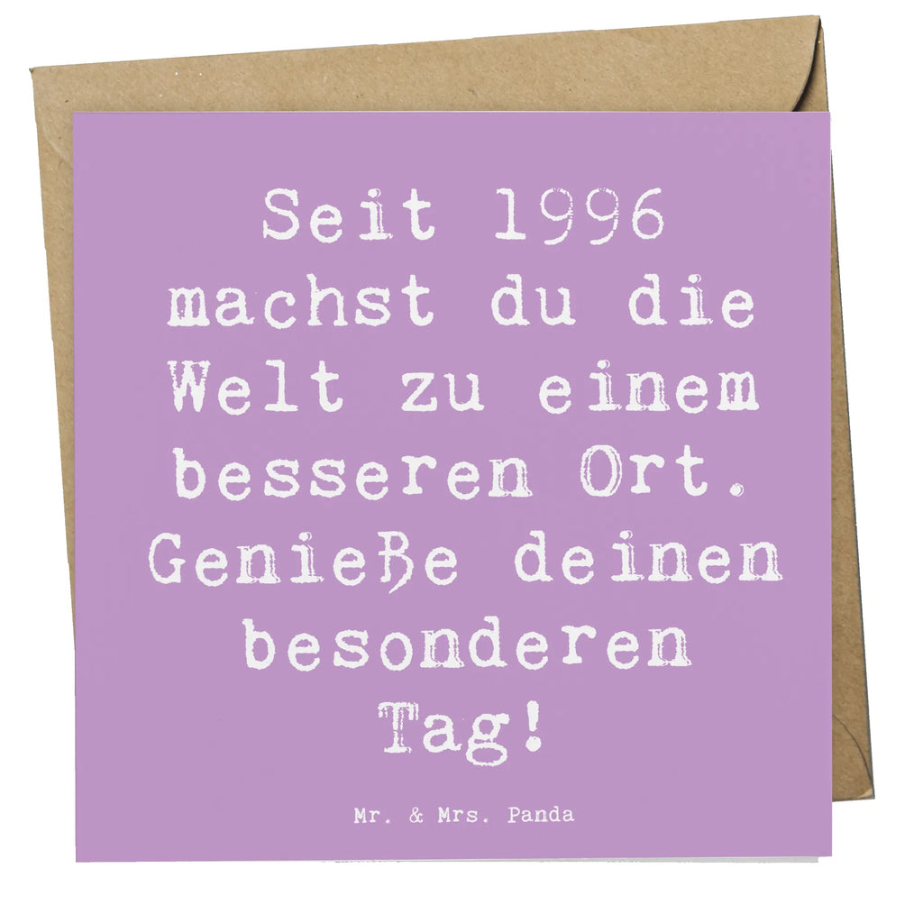 Deluxe Karte Spruch 1996 Geburtstag Karte, Grußkarte, Klappkarte, Einladungskarte, Glückwunschkarte, Hochzeitskarte, Geburtstagskarte, Hochwertige Grußkarte, Hochwertige Klappkarte, Geburtstag, Geburtstagsgeschenk, Geschenk