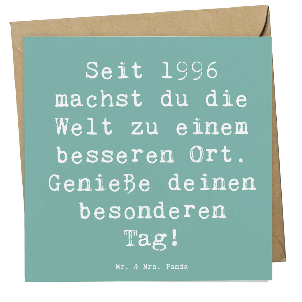 Deluxe Karte Spruch 1996 Geburtstag Karte, Grußkarte, Klappkarte, Einladungskarte, Glückwunschkarte, Hochzeitskarte, Geburtstagskarte, Hochwertige Grußkarte, Hochwertige Klappkarte, Geburtstag, Geburtstagsgeschenk, Geschenk