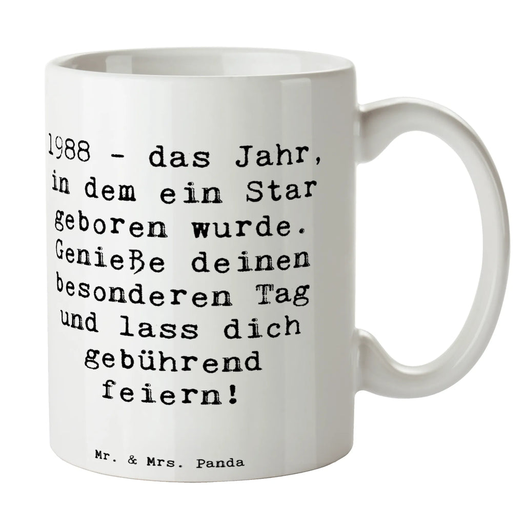 Tasse Spruch 1988 Geburtstag Tasse, Kaffeetasse, Teetasse, Becher, Kaffeebecher, Teebecher, Keramiktasse, Porzellantasse, Büro Tasse, Geschenk Tasse, Tasse Sprüche, Tasse Motive, Kaffeetassen, Tasse bedrucken, Designer Tasse, Cappuccino Tassen, Schöne Teetassen, Geburtstag, Geburtstagsgeschenk, Geschenk