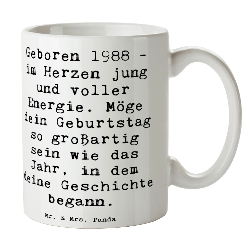 Tasse Spruch 1988 Geburtstag Tasse, Kaffeetasse, Teetasse, Becher, Kaffeebecher, Teebecher, Keramiktasse, Porzellantasse, Büro Tasse, Geschenk Tasse, Tasse Sprüche, Tasse Motive, Kaffeetassen, Tasse bedrucken, Designer Tasse, Cappuccino Tassen, Schöne Teetassen, Geburtstag, Geburtstagsgeschenk, Geschenk