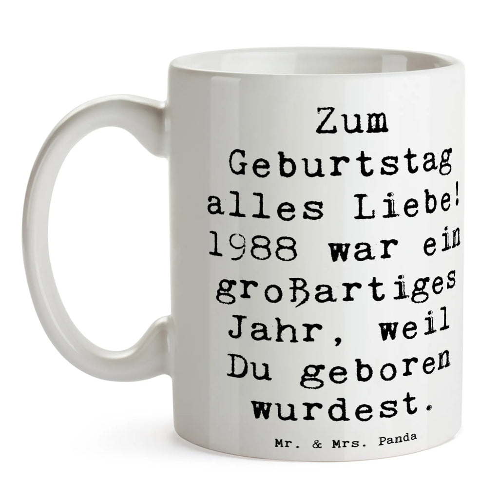 Tasse Spruch 1988 Geburtstag Tasse, Kaffeetasse, Teetasse, Becher, Kaffeebecher, Teebecher, Keramiktasse, Porzellantasse, Büro Tasse, Geschenk Tasse, Tasse Sprüche, Tasse Motive, Kaffeetassen, Tasse bedrucken, Designer Tasse, Cappuccino Tassen, Schöne Teetassen, Geburtstag, Geburtstagsgeschenk, Geschenk