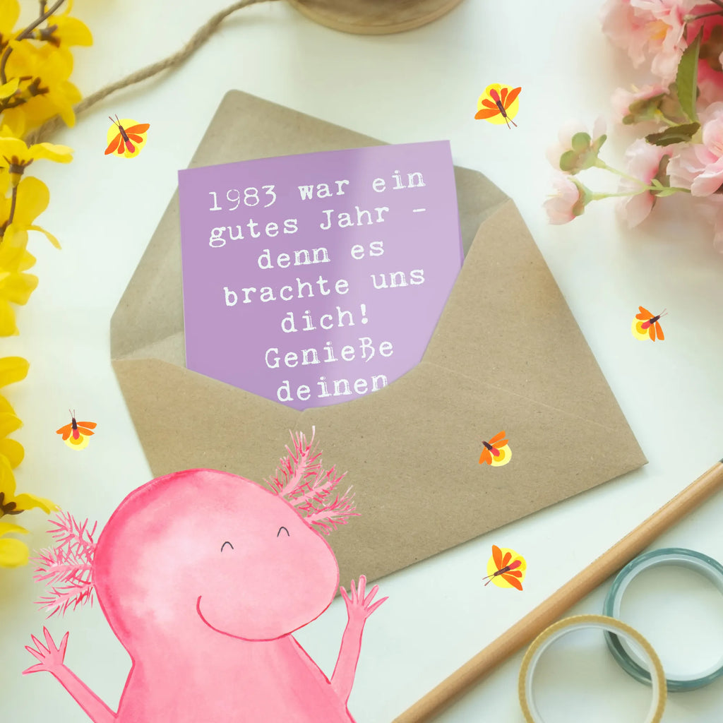 Grußkarte Spruch 1983 Geburtstag Grußkarte, Klappkarte, Einladungskarte, Glückwunschkarte, Hochzeitskarte, Geburtstagskarte, Karte, Ansichtskarten, Geburtstag, Geburtstagsgeschenk, Geschenk