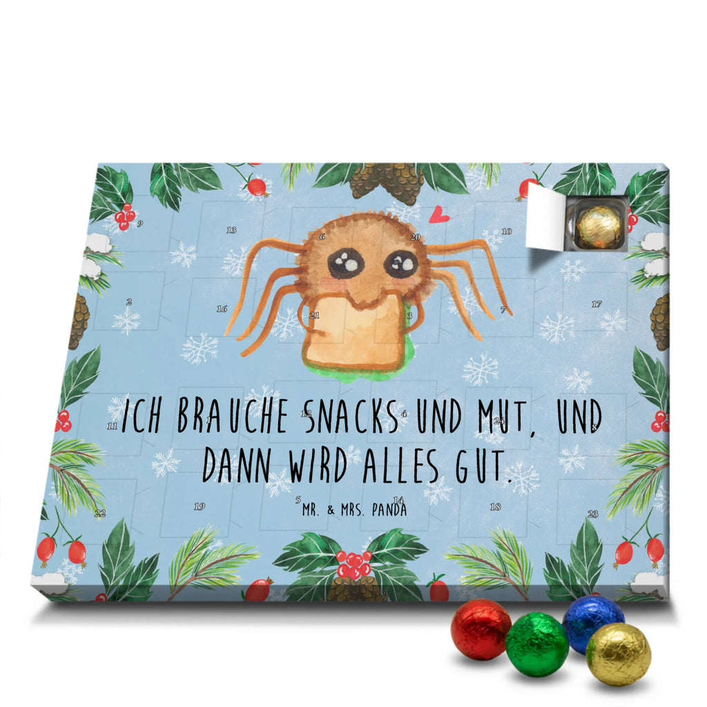 Schoko Adventskalender Spinne Agathe Sandwich Adventskalender, Schokoladen Adventskalender, Schoko Adventskalender, Spinne Agathe, Spinne, Agathe, Videos, Merchandise, Glück, Mut, Hungrig, Verfressen, Lebensfreude, Alles wird gut, Hunger