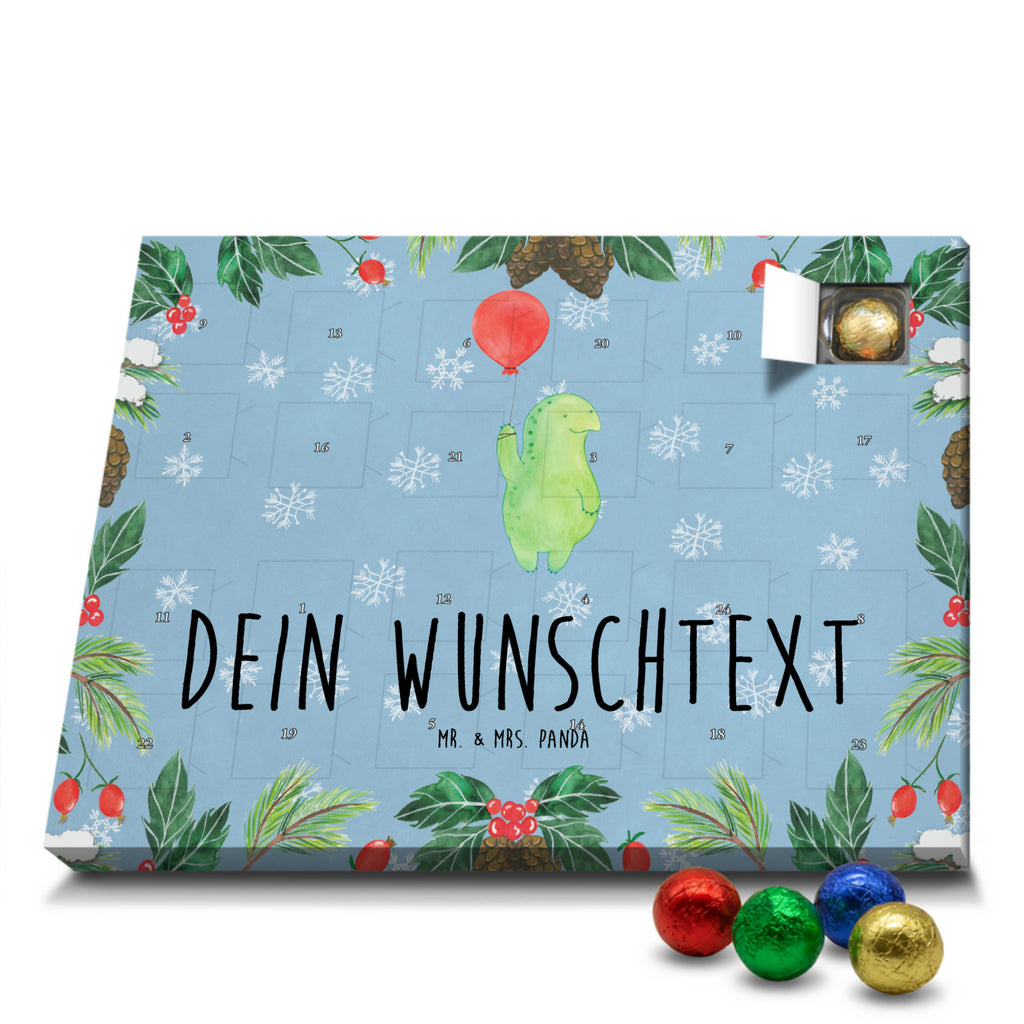 Personalisierter Schoko Adventskalender Schildkröte Luftballon Personalisierter Adventskalender, Adventskalender mit Namen, Schildkröte, Schildkröten, Mutausbruch, Motivation, Motivationsspruch