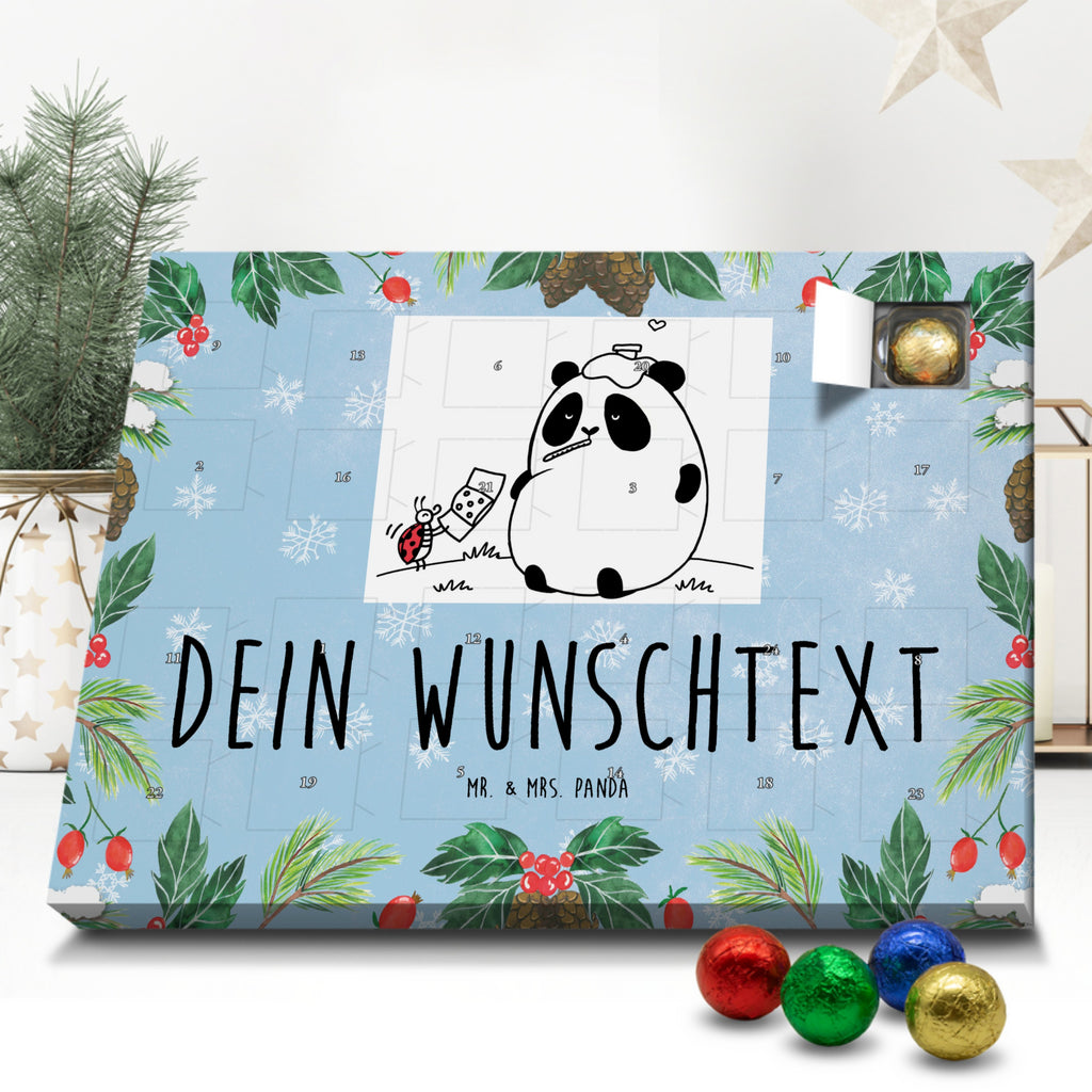 Personalisierter Schoko Adventskalender Panda Gute Besserung Personalisierter Adventskalender, Adventskalender mit Namen