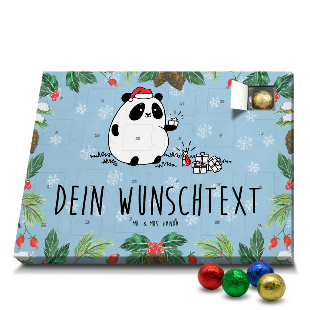 Personalisierter Schoko Adventskalender Panda Weihnachtsgeschenk Personalisierter Adventskalender, Adventskalender mit Namen