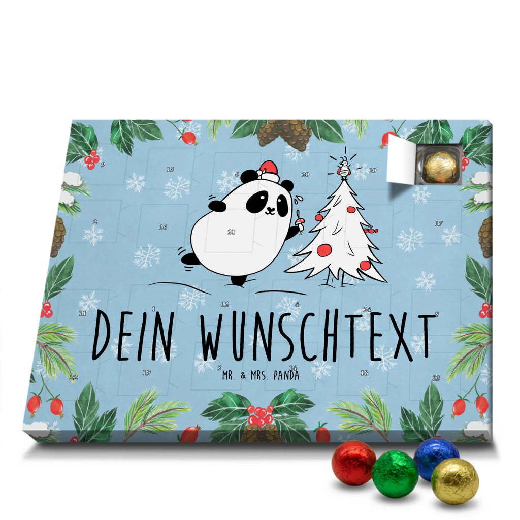 Personalisierter Schoko Adventskalender Panda Weihnachtszeit Personalisierter Adventskalender, Adventskalender mit Namen