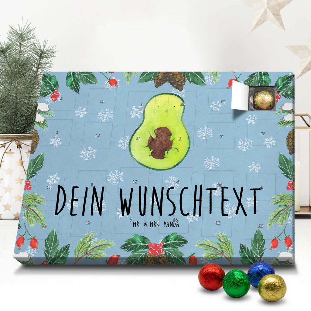 Personalisierter Schoko Adventskalender Avocado Kern Personalisierter Adventskalender, Adventskalender mit Namen, Avocado, Veggie, Vegan, Gesund, Avokado, Avocadokern, Kern, Pflanze, Spruch Leben