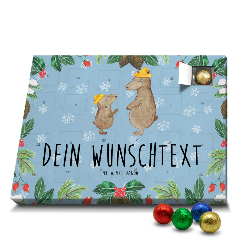 Personalisierter Schoko Adventskalender Bären mit Hut Personalisierter Adventskalender, Adventskalender mit Namen, Familie, Vatertag, Muttertag, Bruder, Schwester, Mama, Papa, Oma, Opa, Bär, Bären, Vater, Papi, Paps, Dad, Daddy, Lieblingsmensch, Sohn, Söhne, Kind, Kinder, Vater-Sohn, Family, Vorbild