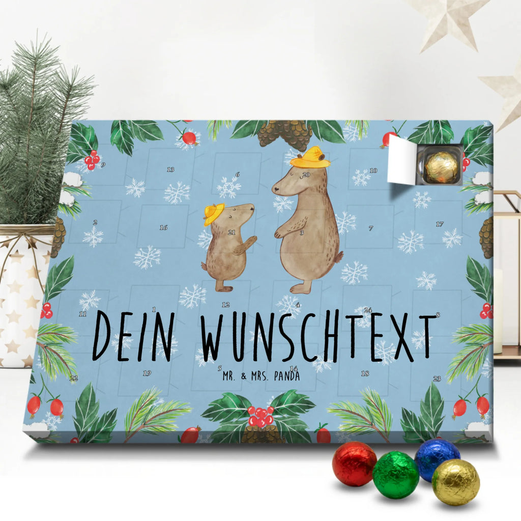 Personalisierter Schoko Adventskalender Bären mit Hut Personalisierter Adventskalender, Adventskalender mit Namen, Familie, Vatertag, Muttertag, Bruder, Schwester, Mama, Papa, Oma, Opa, Bär, Bären, Vater, Papi, Paps, Dad, Daddy, Lieblingsmensch, Sohn, Söhne, Kind, Kinder, Vater-Sohn, Family, Vorbild