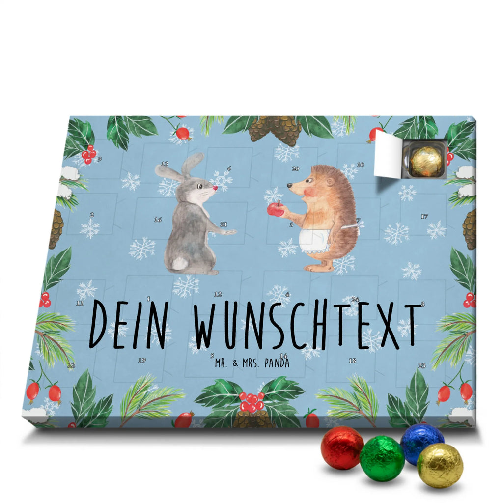 Personalisierter Schoko Adventskalender Hase Igel Personalisierter Adventskalender, Adventskalender mit Namen, Tiermotive, Gute Laune, lustige Sprüche, Tiere, Igel und Hase, Igel, Hase, Liebe Spruch, Liebeskummer Geschenk, Herzschmerz, Trösten, Trennungsschmerz, Spruch romantisch