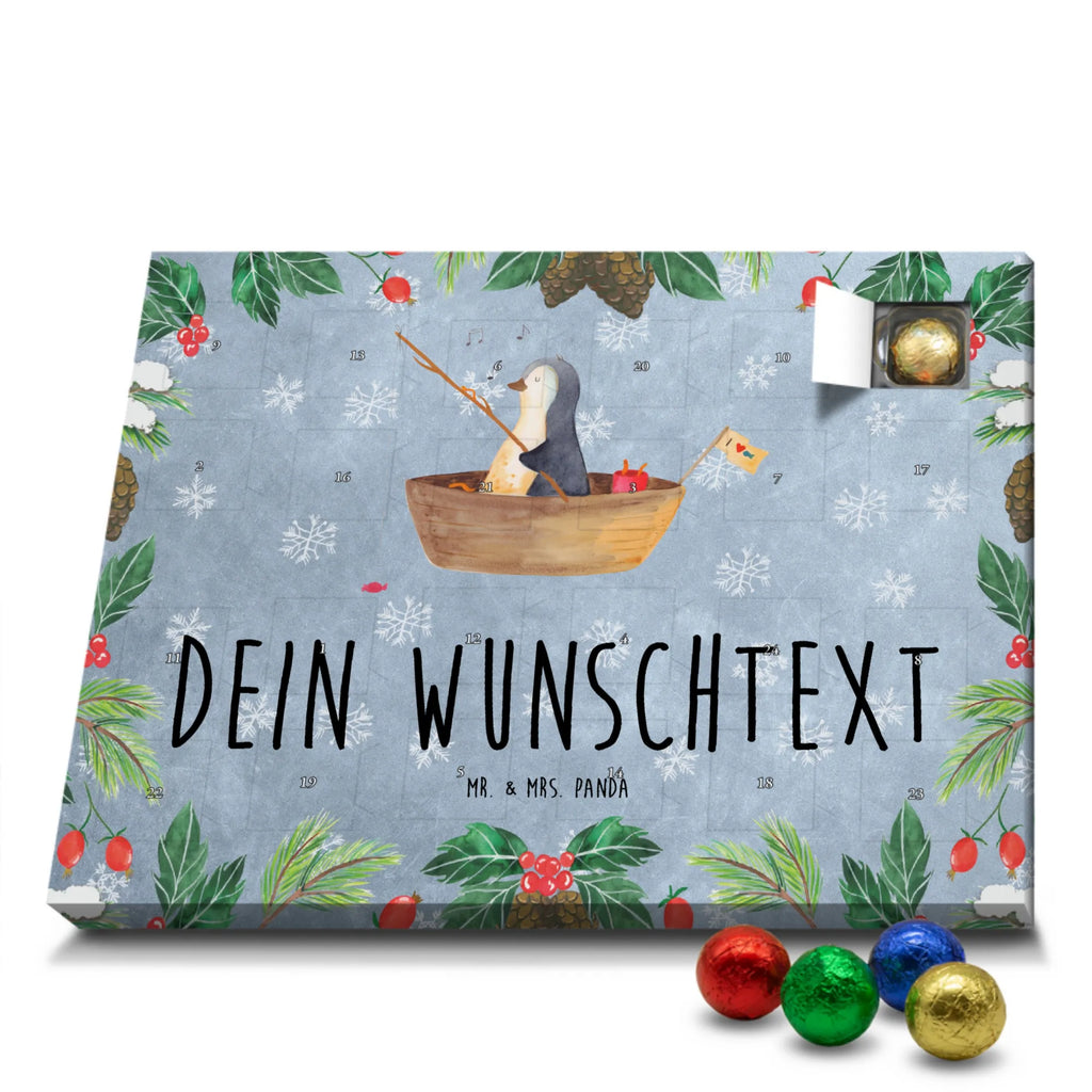 Personalisierter Schoko Adventskalender Pinguin Angelboot Personalisierter Adventskalender, Adventskalender mit Namen, Pinguin, Pinguine, Angeln, Boot, Angelboot, Lebenslust, Leben, genießen, Motivation, Neustart, Neuanfang, Trennung, Scheidung, Geschenkidee Liebeskummer