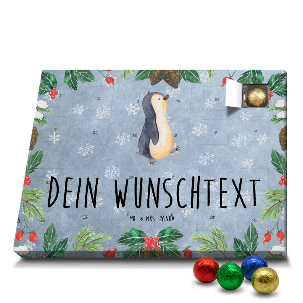 Personalisierter Schoko Adventskalender Pinguin marschieren Personalisierter Adventskalender, Adventskalender mit Namen, Pinguin, Pinguine, Frühaufsteher, Langschläfer, Bruder, Schwester, Familie