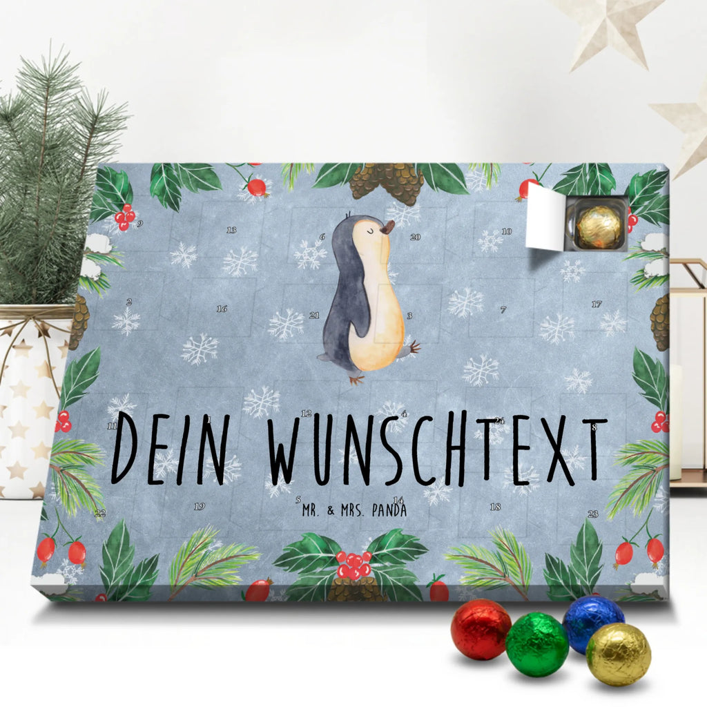 Personalisierter Schoko Adventskalender Pinguin marschieren Personalisierter Adventskalender, Adventskalender mit Namen, Pinguin, Pinguine, Frühaufsteher, Langschläfer, Bruder, Schwester, Familie