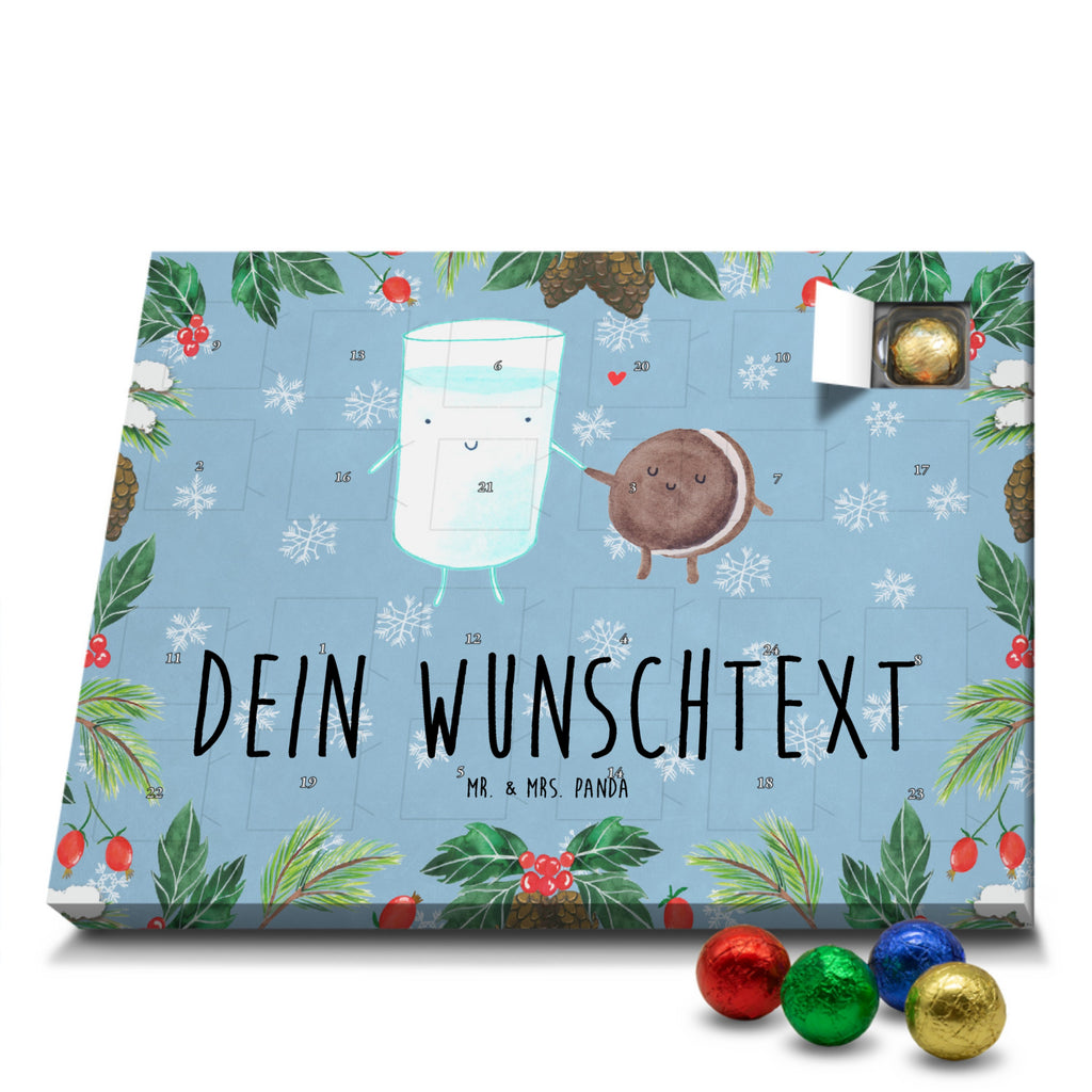 Personalisierter Schoko Adventskalender Milch Keks Personalisierter Adventskalender, Adventskalender mit Namen, Tiermotive, Gute Laune, lustige Sprüche, Tiere, Milk, Cookie, Milch, Keks, Kekse, Kaffee, Einladung Frühstück, Motiv süß, romantisch, perfektes Paar