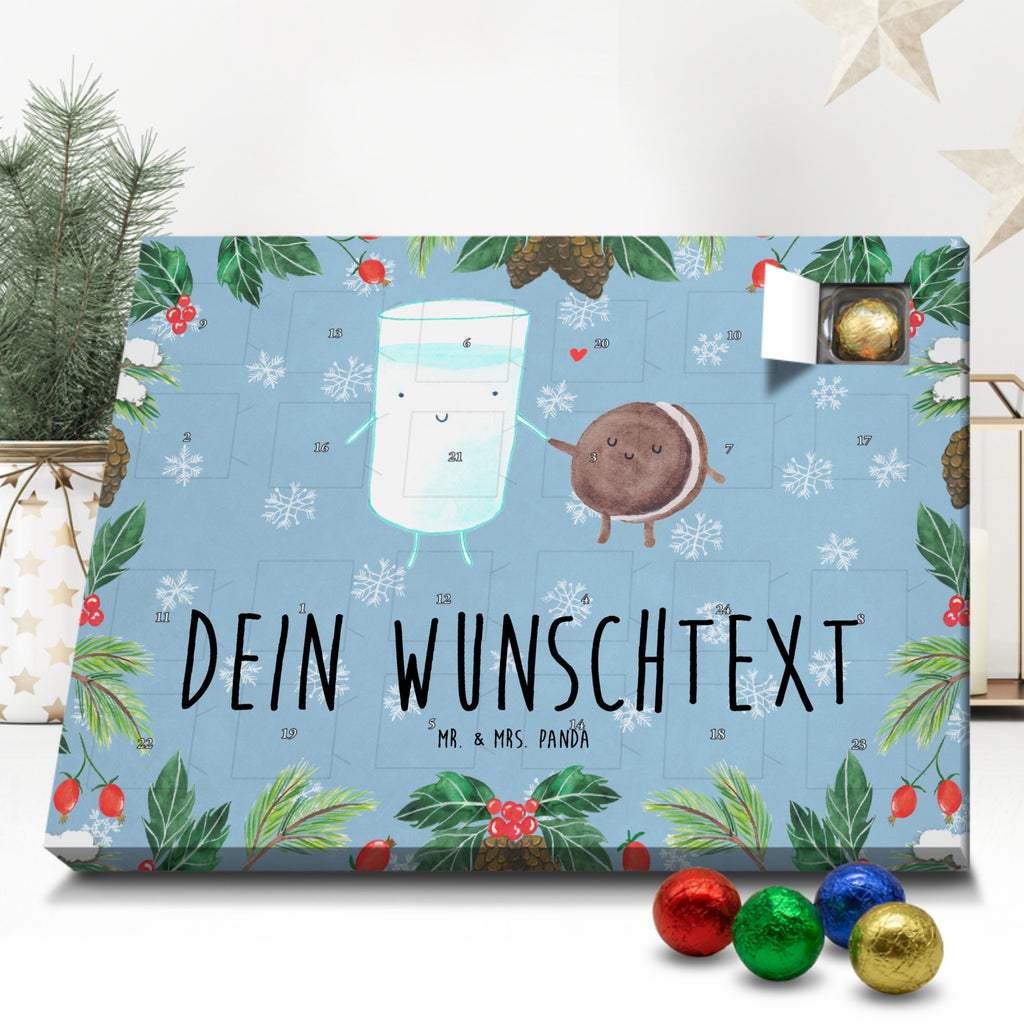 Personalisierter Schoko Adventskalender Milch Keks Personalisierter Adventskalender, Adventskalender mit Namen, Tiermotive, Gute Laune, lustige Sprüche, Tiere, Milk, Cookie, Milch, Keks, Kekse, Kaffee, Einladung Frühstück, Motiv süß, romantisch, perfektes Paar