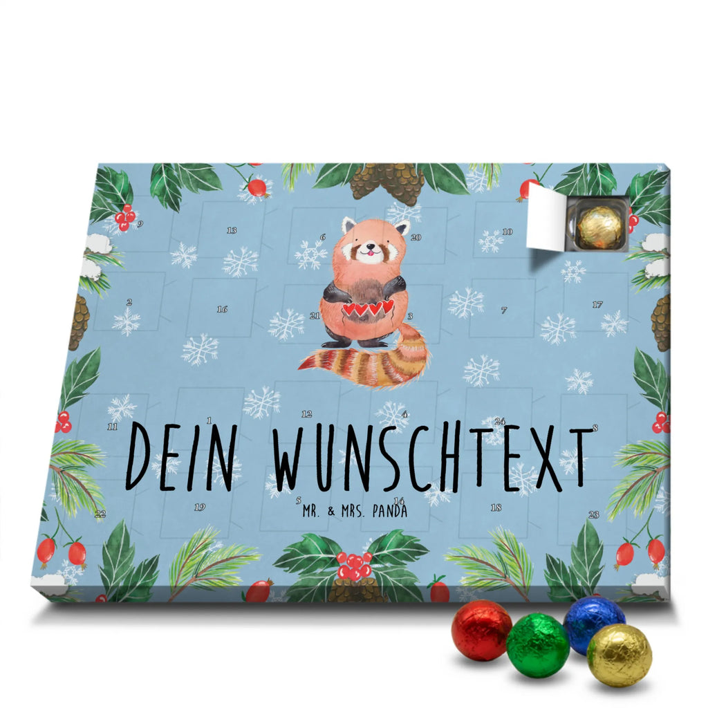 Personalisierter Schoko Adventskalender Roter Panda Personalisierter Adventskalender, Adventskalender mit Namen, Tiermotive, Gute Laune, lustige Sprüche, Tiere, Panda, Liebe, Rot, Herz, Liebling, Lieblingsmensch