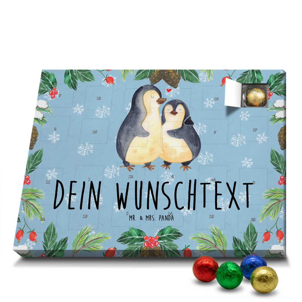 Personalisierter Schoko Adventskalender Pinguin umarmen Personalisierter Adventskalender, Adventskalender mit Namen, Pinguin, Liebe, Liebespaar, Liebesbeweis, Liebesgeschenk, Verlobung, Jahrestag, Hochzeitstag, Hochzeit, Hochzeitsgeschenk